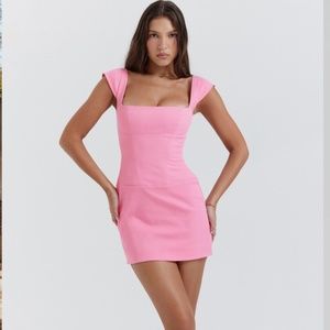 HOUSE OF CB 'Leonida' French Pink Corset Mini Dress NWT xs